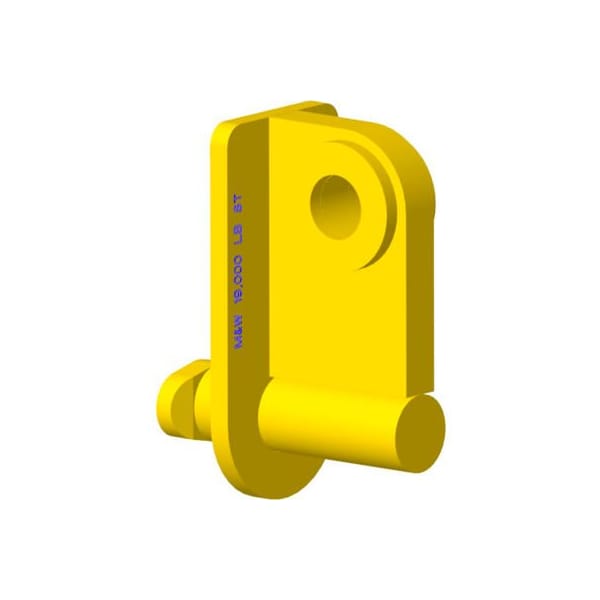 Machining & Welding By Olsen M&W Straight Container Lift Lug 12"L x 6"W x 8"H, Yellow - 19000 Lb. Capacity 15373 - main